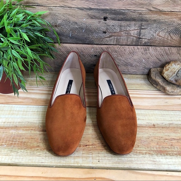 Lafayette 148 New York Siena Suede caramel slipper - Picture 4 of 8